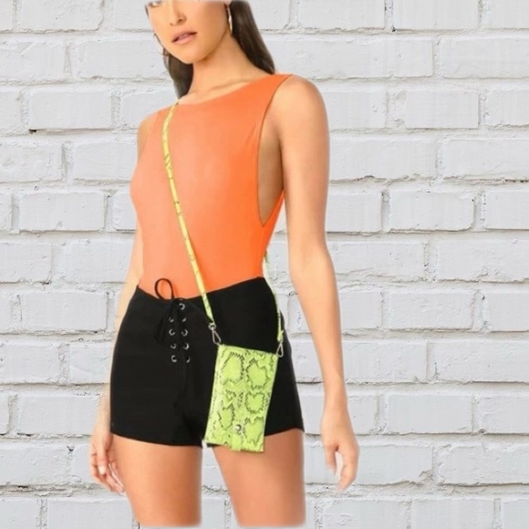 Zara Tops - ZARA tangerine orange spandex, seamless bodysuit. Size: Small